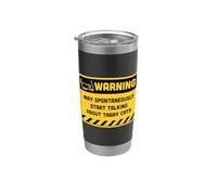 Warning May Spontaneously Start Talking About Tabby Cats Stainless Steel Insulated Tumbler