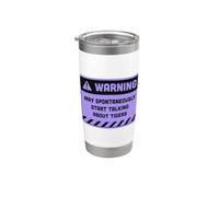 Warning May Spontaneously Start Talking About Tigers Stainless Steel Insulated Tumbler
