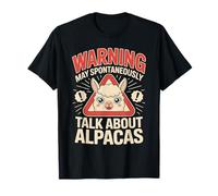 Warning May Spontaneously Talk About Alpacas Farm T-Shirt