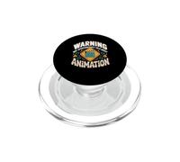 Warning May Spontaneously Talk About Animation Animator PopSockets PopGrip for MagSafe