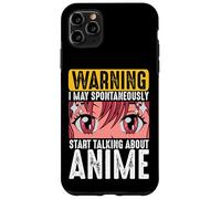 Warning May Spontaneously Talk About Anime Funny Manga Boys Case for iPhone 11 Pro Max