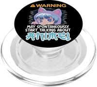 Warning May Spontaneously Talk About Anime Teen Manga Girl PopSockets PopGrip for MagSafe