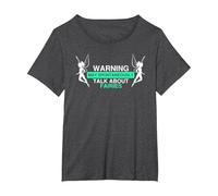 Warning May Spontaneously Talk About Fairies Fairy Love T-Shirt, Women's Plus, Dark Heather Grey, 1X