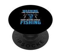 Warning May Spontaneously Talk About Fishing Fish Hunter PopSockets Adhesive PopGrip