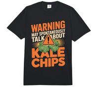Warning May Spontaneously Talk About Kale Chips Kale Chips Comfort Colors Adult Heavyweight T-Shirt