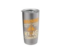 Warning May Spontaneously Talk About King Cobras Stainless Steel Insulated Tumbler