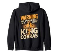 Warning May Spontaneously Talk About King Cobras Zip Hoodie