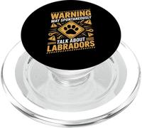 Warning May Spontaneously Talk About Labradors Labrador PopSockets PopGrip for MagSafe