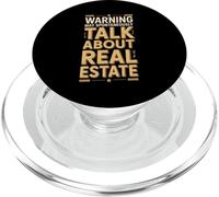 Warning May Spontaneously Talk About Real Estate Humor PopSockets PopGrip for MagSafe