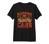 Warning May Spontaneously Talk Cars Auto Mechanic Premium T-Shirt