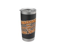 Warning May Spontaneously Tell Dad Jokes Stainless Steel Insulated Tumbler