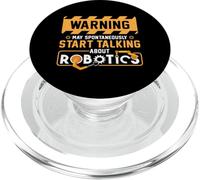 Warning May Start Funny Robotics Engineering Engineer PopSockets PopGrip for MagSafe