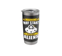 Warning May Start Talking About Aliens Stainless Steel Insulated Tumbler