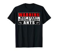 Warning May Start Talking About Ants Funny Quotes Vintage T-Shirt