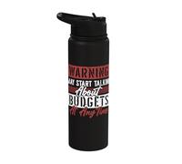Warning May Start Talking About Budgets Financial Controller Stainless Steel Insulated Water Bottle