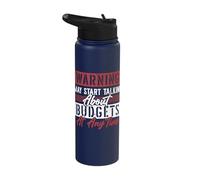 Warning May Start Talking About Budgets Financial Controller Stainless Steel Insulated Water Bottle