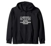 Warning May Start Talking About Istrian Coarse-Haired Hounds Zip Hoodie