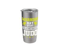 Warning May Start Talking About Judo Stainless Steel Insulated Tumbler
