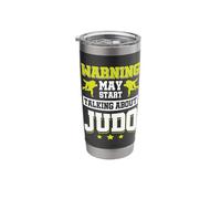 Warning May Start Talking About Judo Stainless Steel Insulated Tumbler