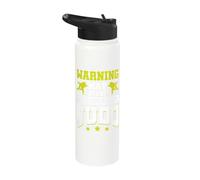 Warning May Start Talking About Judo Stainless Steel Insulated Water Bottle