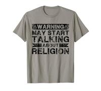 Warning May Start Talking About Religion - Religion Teacher T-Shirt