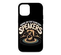 Warning May Start Talking About Speakers Vinyl Records Music Case for iPhone 12/12 Pro