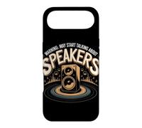Warning May Start Talking About Speakers Vinyl Records Music Case for iPhone Air