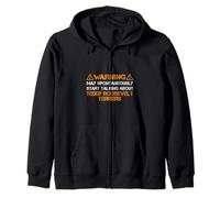 Warning May Start Talking About Teddy Roosevelt Terriers Zip Hoodie