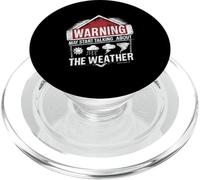 Warning May Start Talking About The Weather Raining Storms PopSockets PopGrip for MagSafe