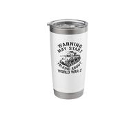 Warning May Start Talking About ww2 World War 2 History Stainless Steel Insulated Tumbler