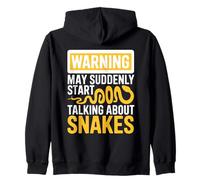 Warning May Suddenly Start Talking About Snakes Snake Lover Zip Hoodie