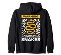 Warning May Suddenly Start Talking About Snakes Snake Lover Zip Hoodie