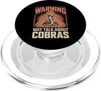 Warning May Talk About Cobras Cobra Snake Lover Gift PopSockets PopGrip for MagSafe