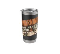 Warning May Talk About Teeth At Dinner Dentist Stainless Steel Insulated Tumbler