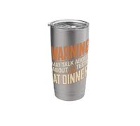 Warning May Talk About Teeth At Dinner Dentist Stainless Steel Insulated Tumbler