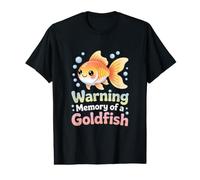 Warning Memory of A Goldfish Funny Value Graphic T-Shirt