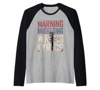 Warning Might Sing Wrong Lyrics Music Singer |- Raglan Baseball Tee