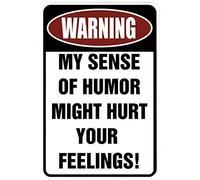 Warning my sense of humor tin signs metal plate wall sticket funny designed man cave home decor