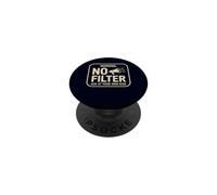 Warning No Filter Ask At Your Own Risk Funny Sarcastic PopSockets Adhesive PopGrip