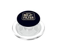 Warning No Filter Ask At Your Own Risk Funny Sarcastic PopSockets PopGrip for MagSafe