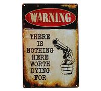 Warning No Trespassing Funny Tin Sign Bar Pub Garage Home Art Wall Decor Plaque Retro Vintage 12x16 inch