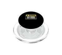 Warning Not A Hugger Just A Hogger Funny Hog Farm Pig Farmer PopSockets PopGrip for MagSafe