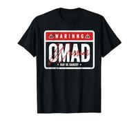Warning! OMAD Warrior - May Be Hangry Value Graphic T-Shirt, Men, Black, M