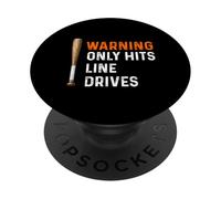 Warning Only Hits Line Drives Baseball Bat Batter Home Run PopSockets Adhesive PopGrip