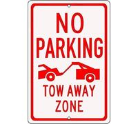 Warning Permit Parking Only Tow Away Zone Enforced Always Warning Signs Outdoor Courtyard Decoration Sign 8X12 Inch
