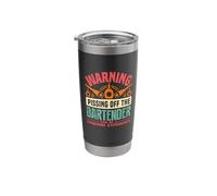 Warning Pissing Off The Bartender Funny Bartending Stainless Steel Insulated Tumbler