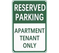 Warning plaque reserved parking apartment tenant only metal tin sign wall art decor safety warning signs for outdoor sign 8×12 INCH
