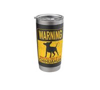 Warning Protected By A Chihuahua - Chihuahuas Chiwawa Stainless Steel Insulated Tumbler