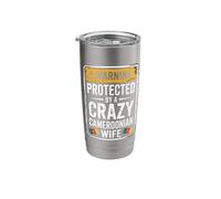 Warning Protected by A Crazy Cameroonian Wife Stainless Steel Insulated Tumbler