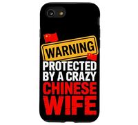 Warning Protected By A Crazy Chinese Wife Funny Husband Case for iPhone SE (2020) / 7/8